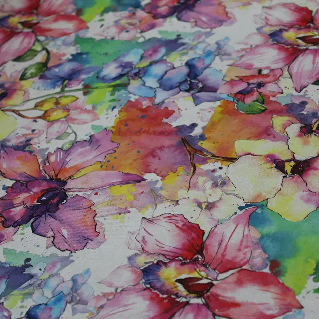 Printed floral textile